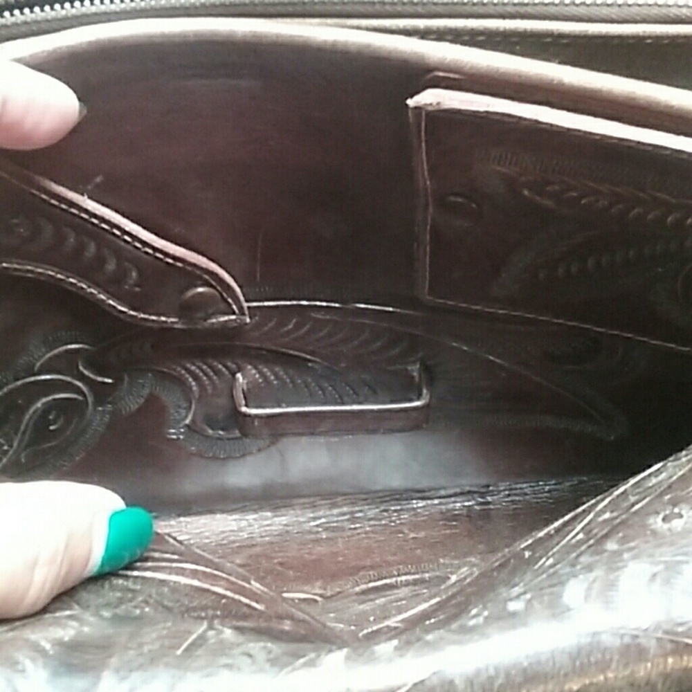 Vintage hand tooled purse - Picture 7 of 8